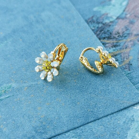 Kate Spade Dazzling Daisy Gold Ear Clip Earrings - Picture 3 of 3